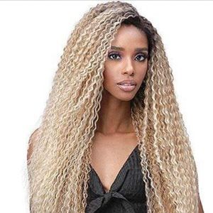 Bobbi Boss Human Hair Blend Lace Front Wig IVANATT1B/A.BLD Black & Ash Blonde
